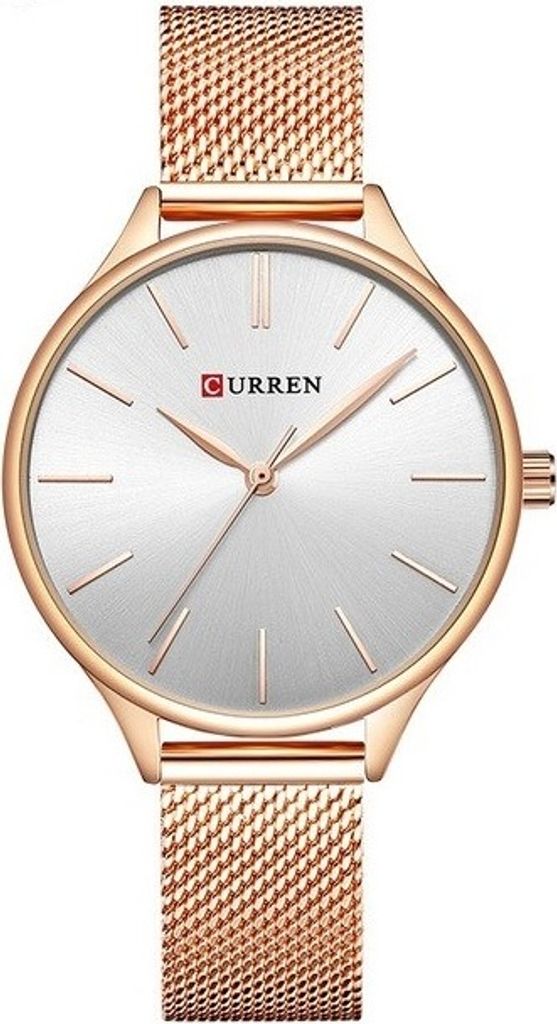 Elegante CURREN Feminino Damenuhr in Rosa und Weiß KP6207