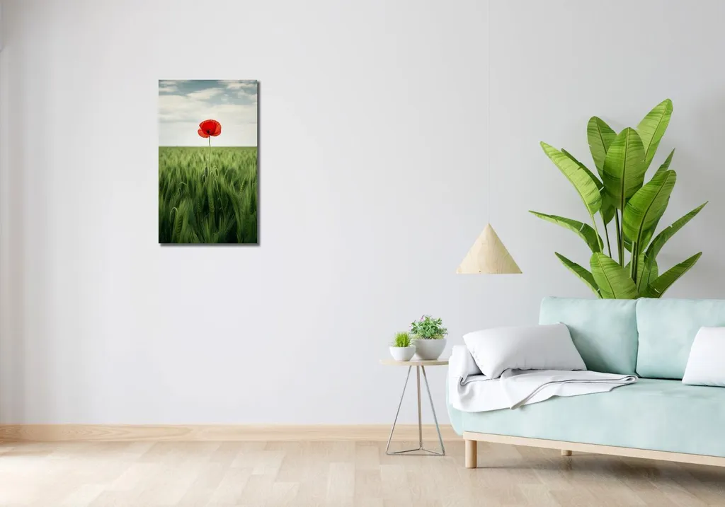 Tableau Pavot Rouge 40 x 70 cm - Impression Nature Haute Résolution