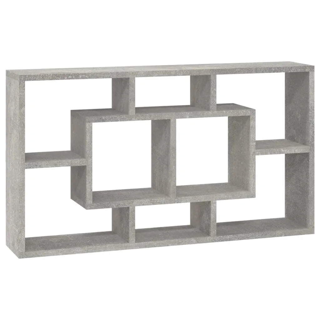 Maison Exclusive - Scaffale a muro con 8 ripiani Grigio cemento - 2
