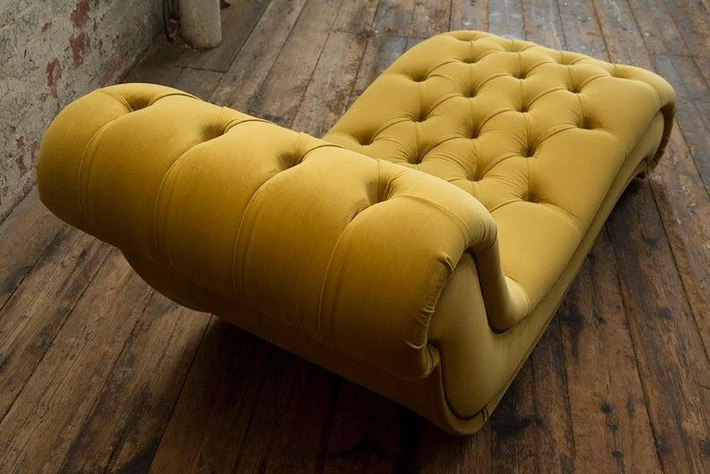 Chesterfield Chaiselongues Sofa Liege Chaise Club Relax Liegen Leder Stoff Neu
