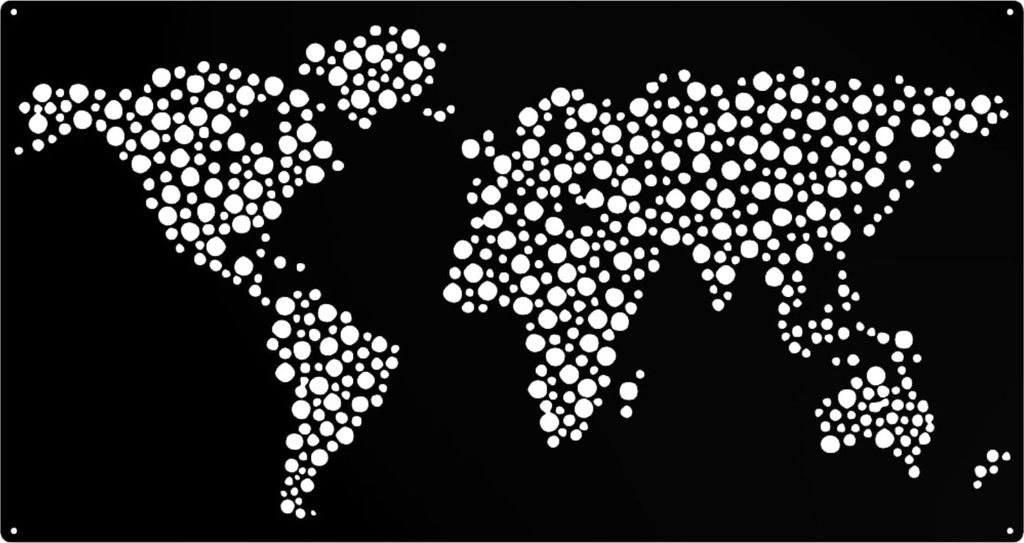 Anwicar Magnettafel Weltkarte - Magnetische Pinnwand 40x80