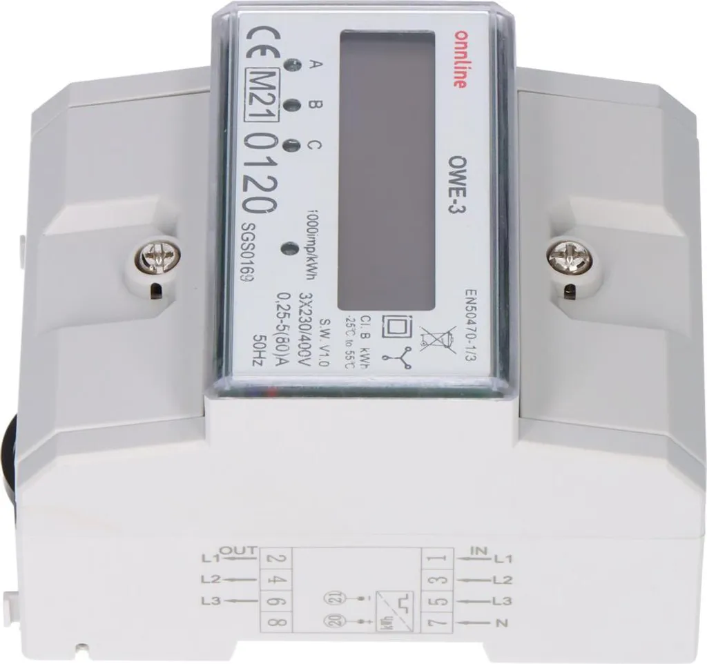 Compteur électrique triphasé OWE-3 pour tableau modulaire industriel - 3