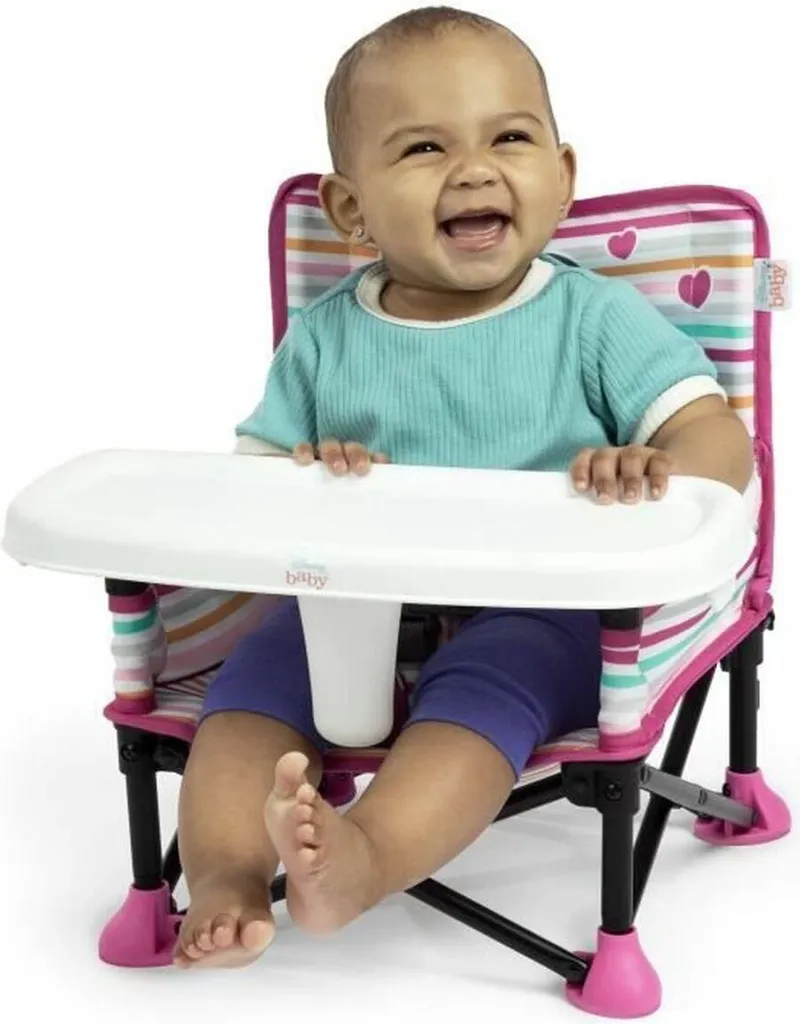 Siège de Table Nomade Pop 'n Sit Rose Disney - Réhausseur Bébé Pliable