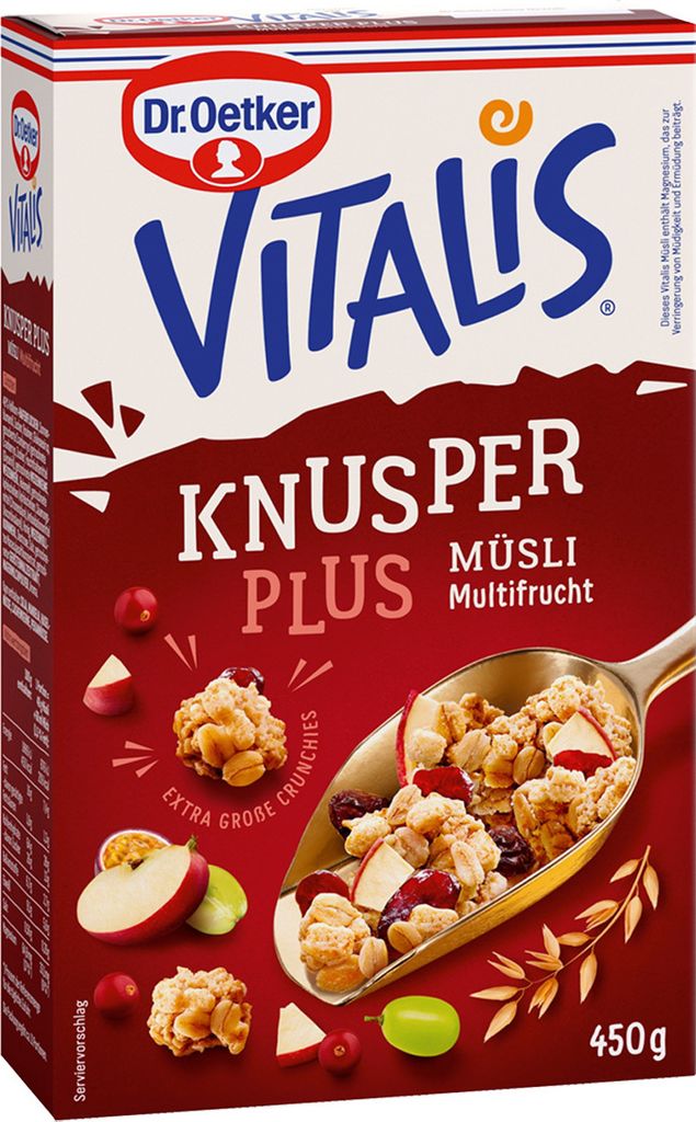 Vitalis Knusper Plus Multi Frucht 0,45Kg Produktbild 