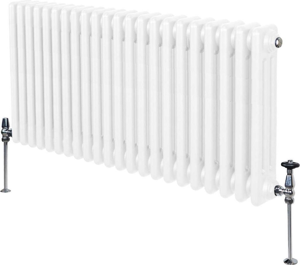 Tradičný 3-stĺpový radiátor - 600 x 1012 mm - biely Obrázok produktu 
