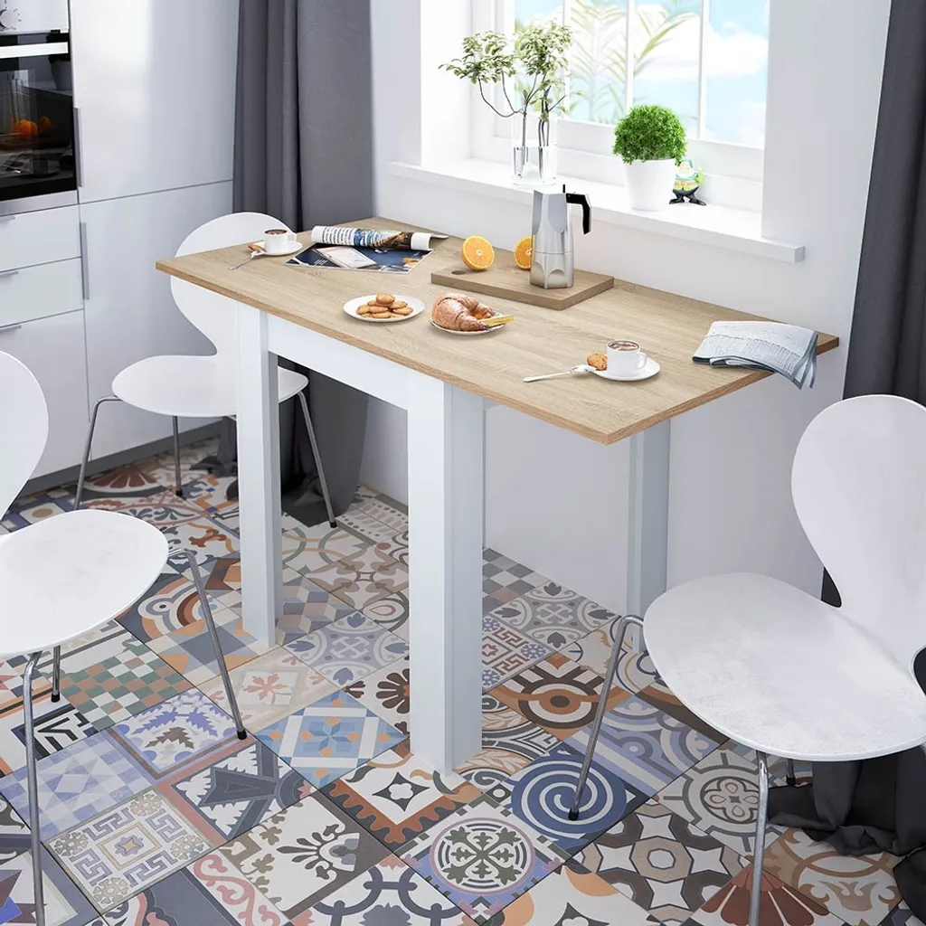 Table escamotable pour optimiser petit salon sans encombrer L67 cm - 12