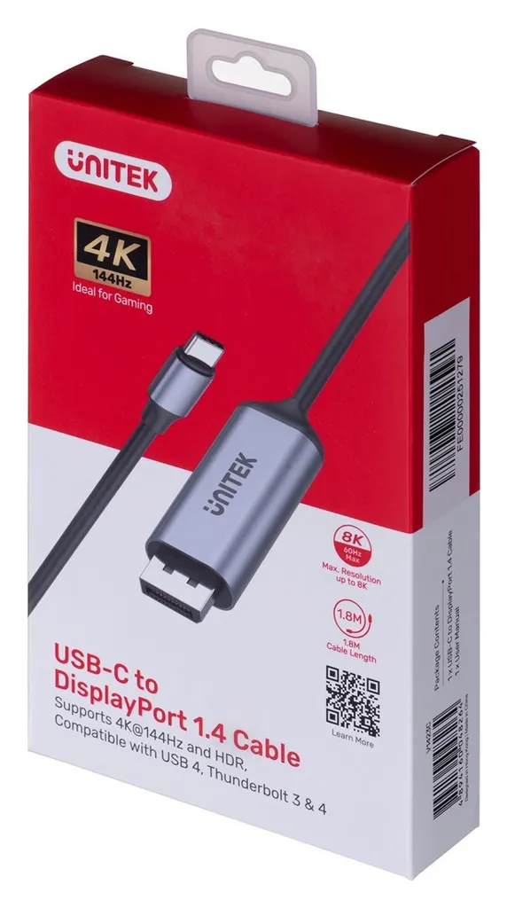 Adattatore Unitek V1423C USB-C a DisplayPort 1.4 8K - Ufficio Top