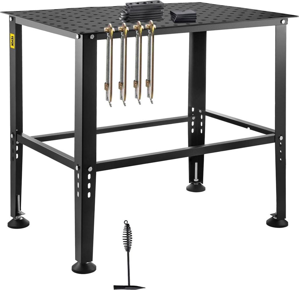 Welding Table 36" x 24" 800LBS Welding Workbench Table with Fixture Holes