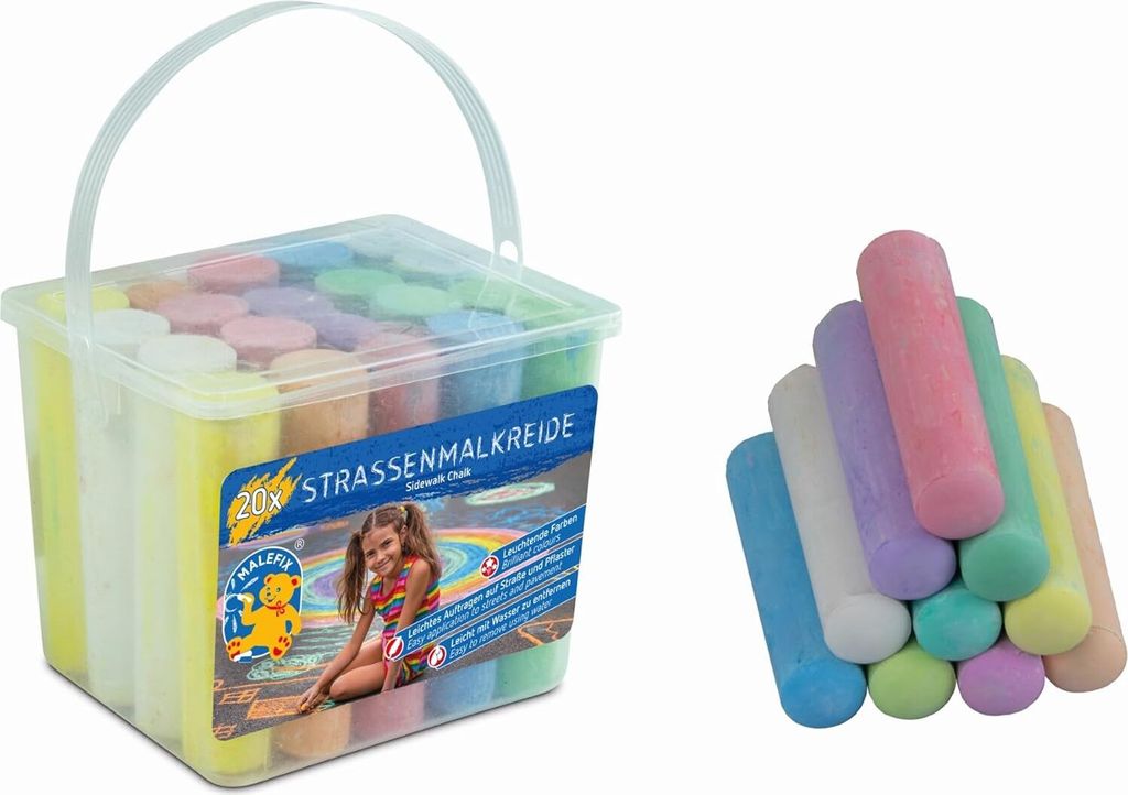 Pustefix MALEFIX Straßenmalkreide 20er Packung I Malkreide Produktbild 