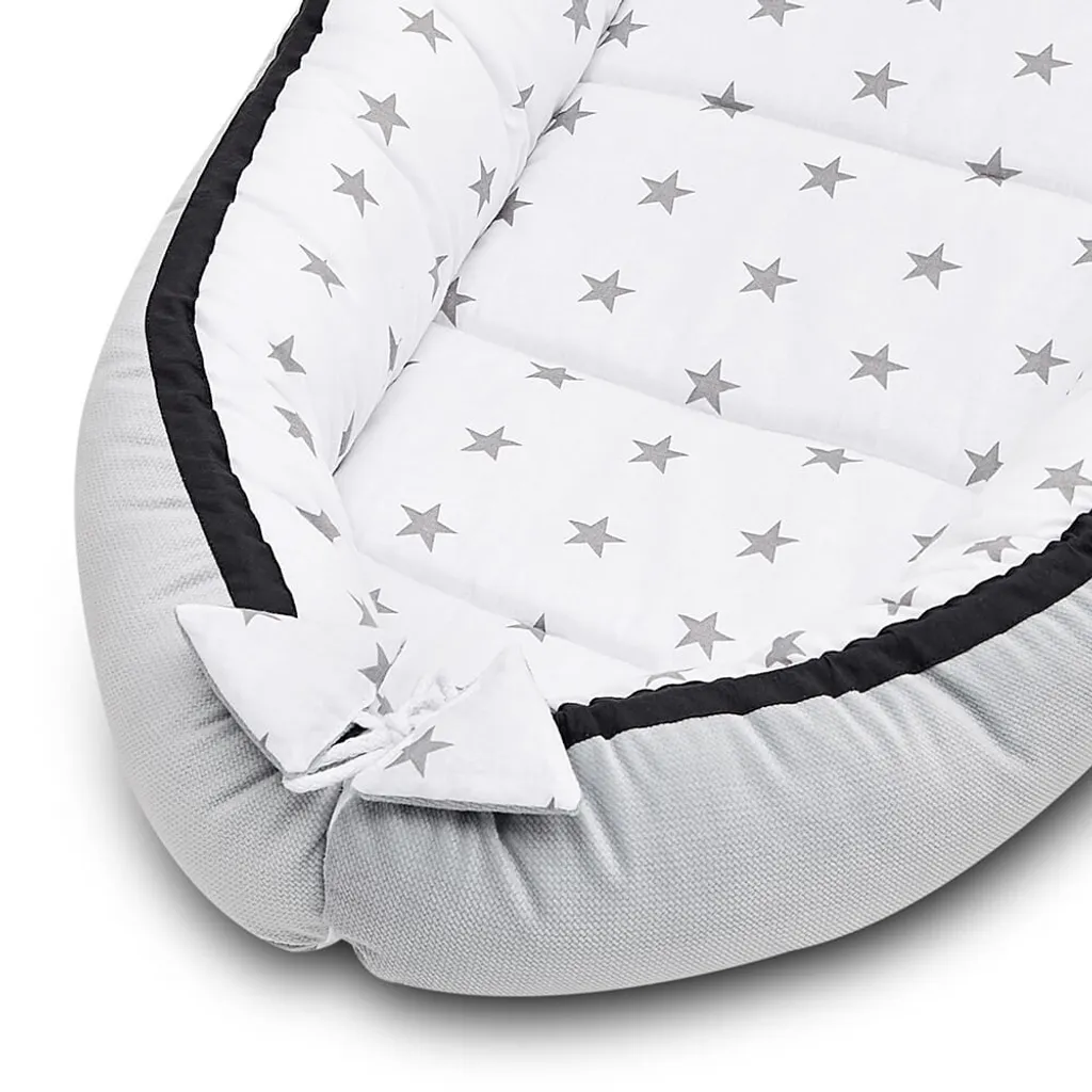 Cocon bébé en coton et polyester Nunki Star - Nid respirant 90x60x12cm