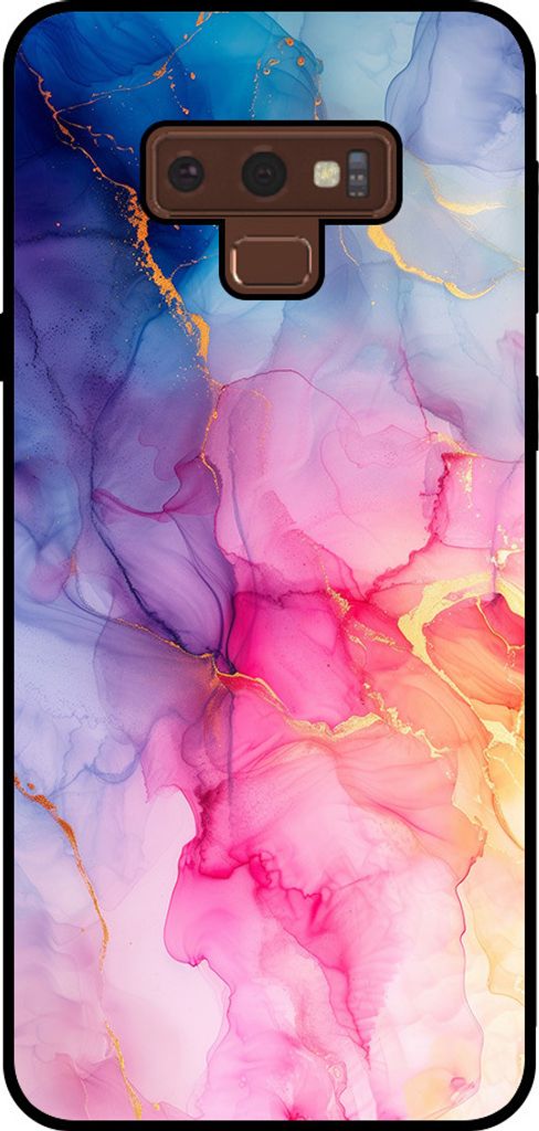 Smartphonica Telefon Fall geeignet für Samsung Galaxy Note 9 mit Marmor Druck - TPU zurück Abdeckung Fall Marmor Design - Regenbogen