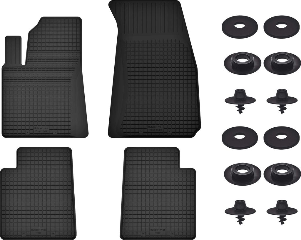 Gummimatten Mit Stoppern Für: Mitsubishi Space Star (1999-2005) Schwarz Set