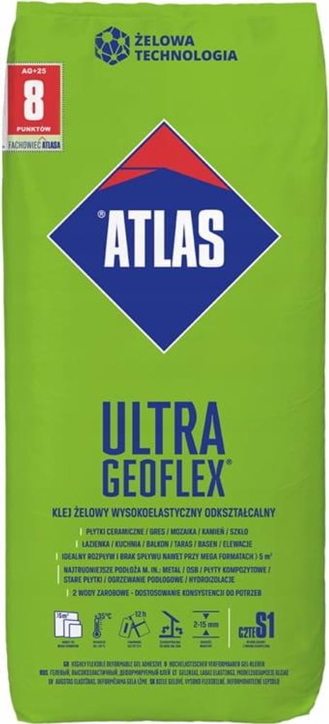 Geoflex Ultra Hochflexibler Gelkleber für Fliesen 25 kg Produktbild 