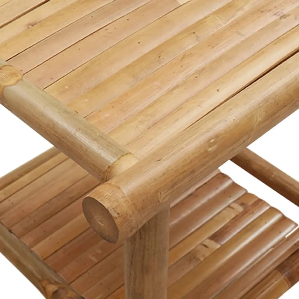 Table basse bambou 45 cm résistante à l'eau pour éviter taches et usure - 6