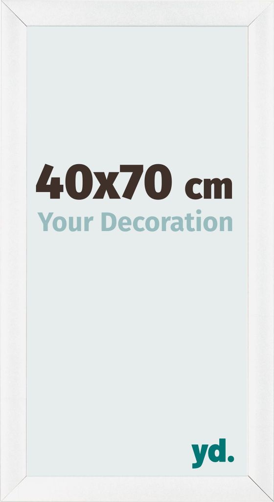 Bilderrahmen, 40x70 cm, Weiß Hochglanz, MDF, Pisa