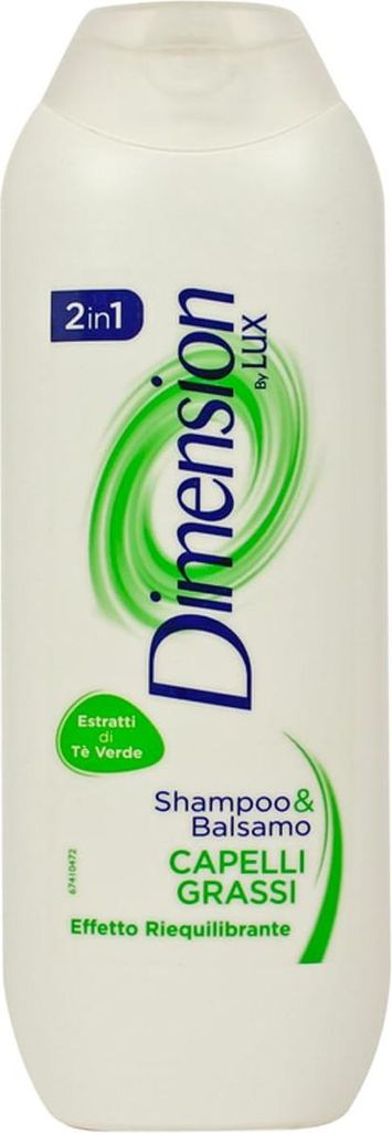 Dimension Set 12 Shampoo Fett grün by Lux Pflege und Produktbild 