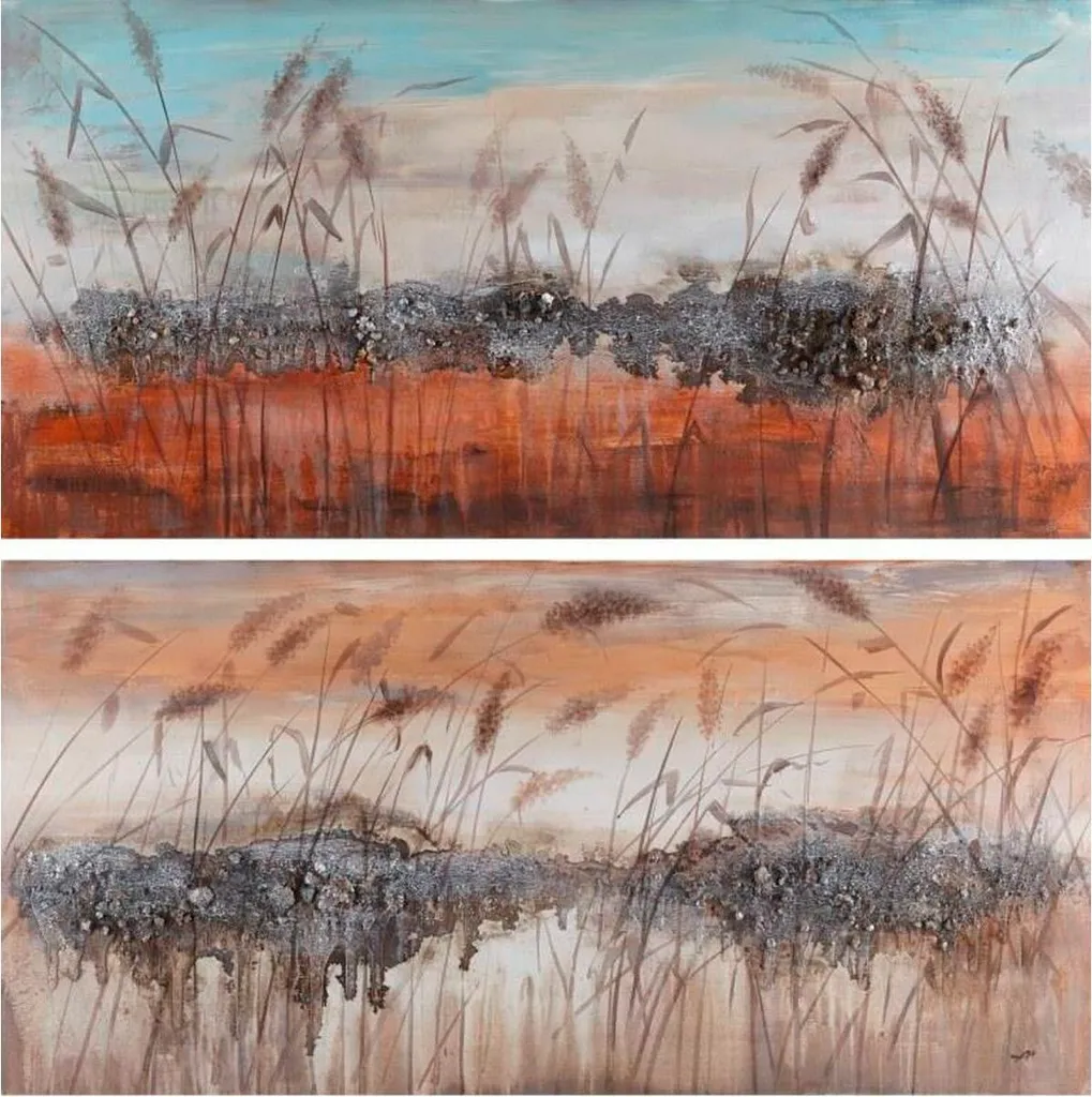 Tableau Moderne 2 Pièces 140x70 cm Idéal pour Décorer une Chambre