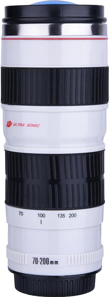 Kreativer Isolierbecher in Form eines Kameraobjektivs Edelstahl-Isolierflasche III Schwarz