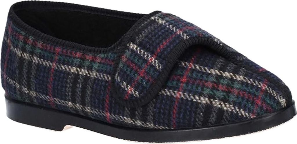 GBS Bill Herren Hausschuhe / Slippers mit Klettverschluss FS1145 (46 EU) (Würfel)