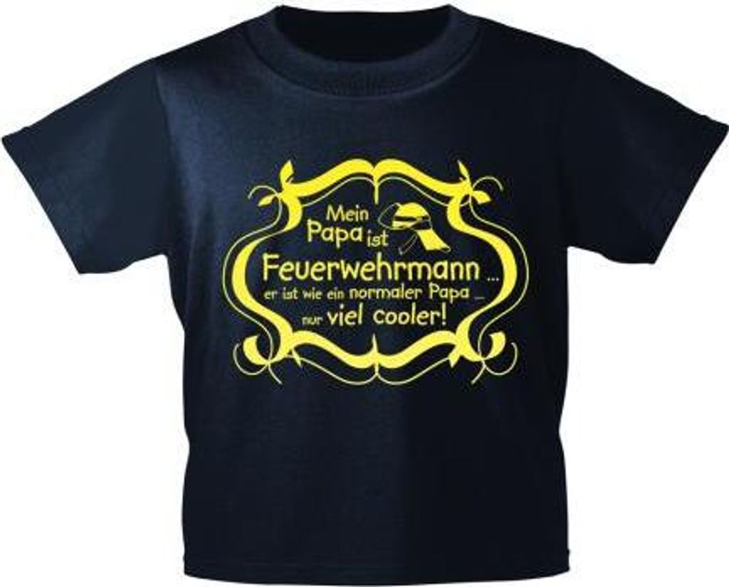 Kinder T-Shirt mit Print - Mein Papa ist Feuerwehrmann  Produktbild 