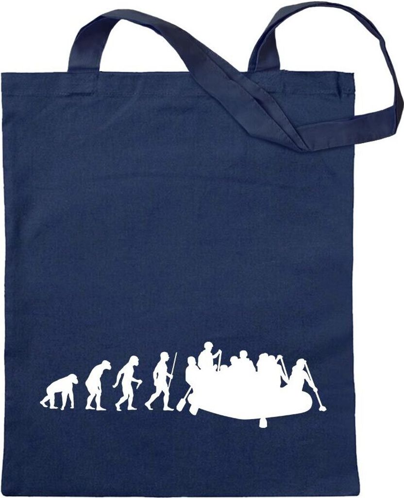 Kiwistar - Baumwolltasche - dunkelblau - Rafting Tour Evolution - Tragetasche Stoffbeutel Umhängetasche Langer Henkel