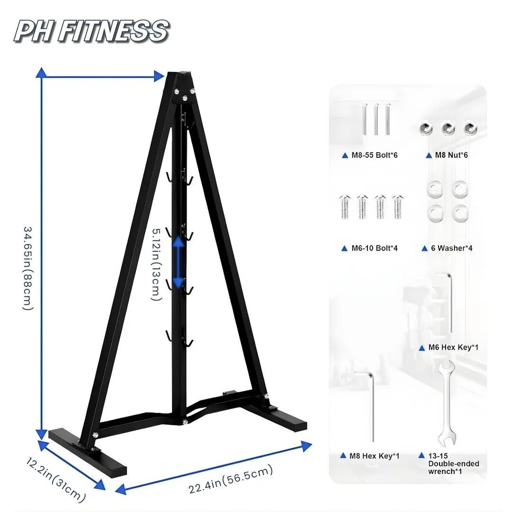 Support Accessoires Fitness Acier Robuste avec Structure Stable en A - 3