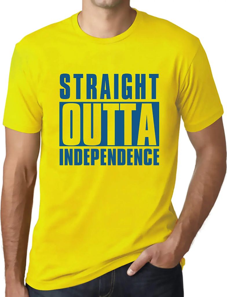 Herren Grafik T-Shirt Direkt aus der Unabhängigkeit – Straight Outta Independence – Öko-Verantwortlich Vintage Jahrgang Kurzarm Lustige Druck