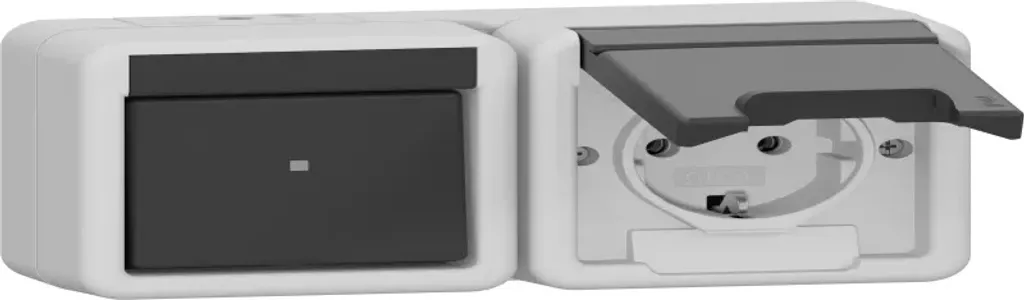 GIRA 417730 : Solution Combiné Va-et-vient et Prise pour Manque de Place - 2