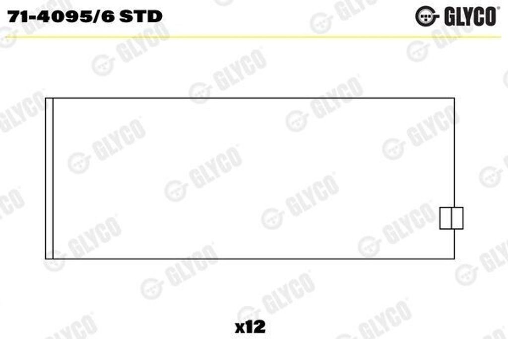 Pleuellager GLYCO 71-4095/6 STD