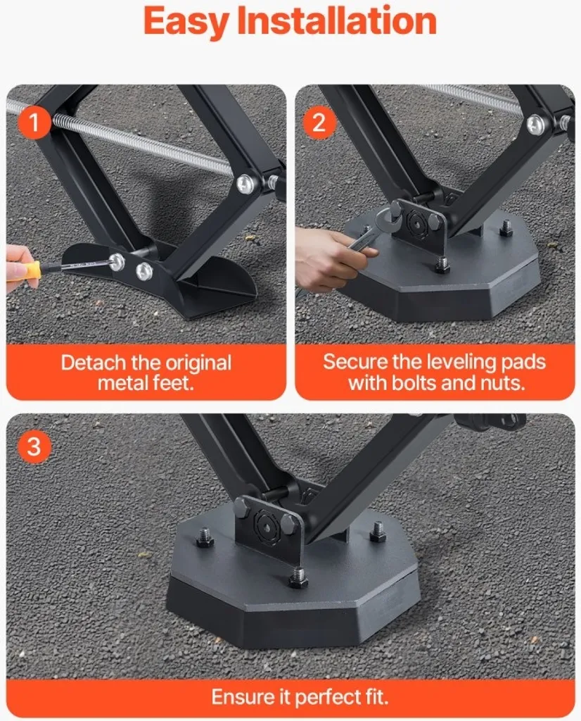 Semelles de levage remorque en caoutchouc pour vérins de stabilisation - 5