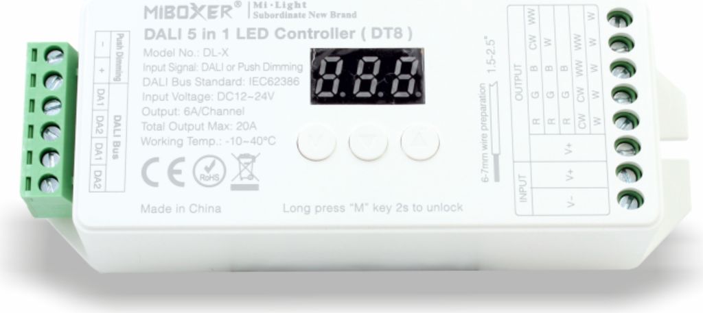 DALI Mi-Light 5-in-1 Empfänger Controller Steuerung (DT8) Produktbild 