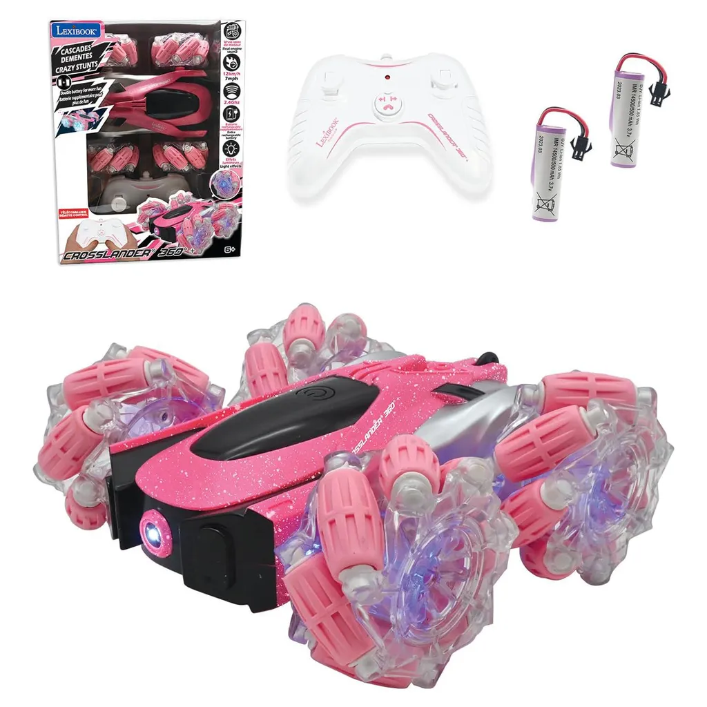 Crosslander 360+ Rose : Voiture Télécommandée Robuste Anti-Chocs