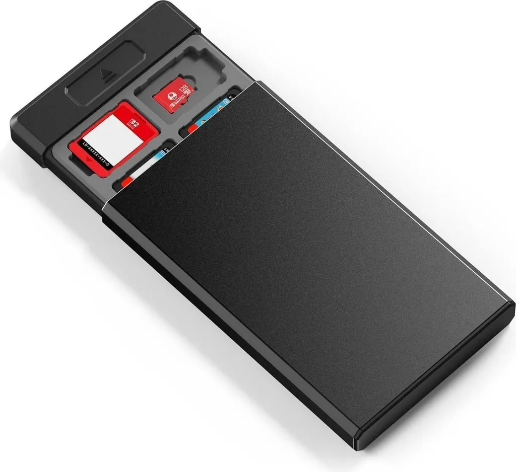 Boîtier Switch Métallique Robuste 20 Slots Jeux et 20 Micro SD Intégrés