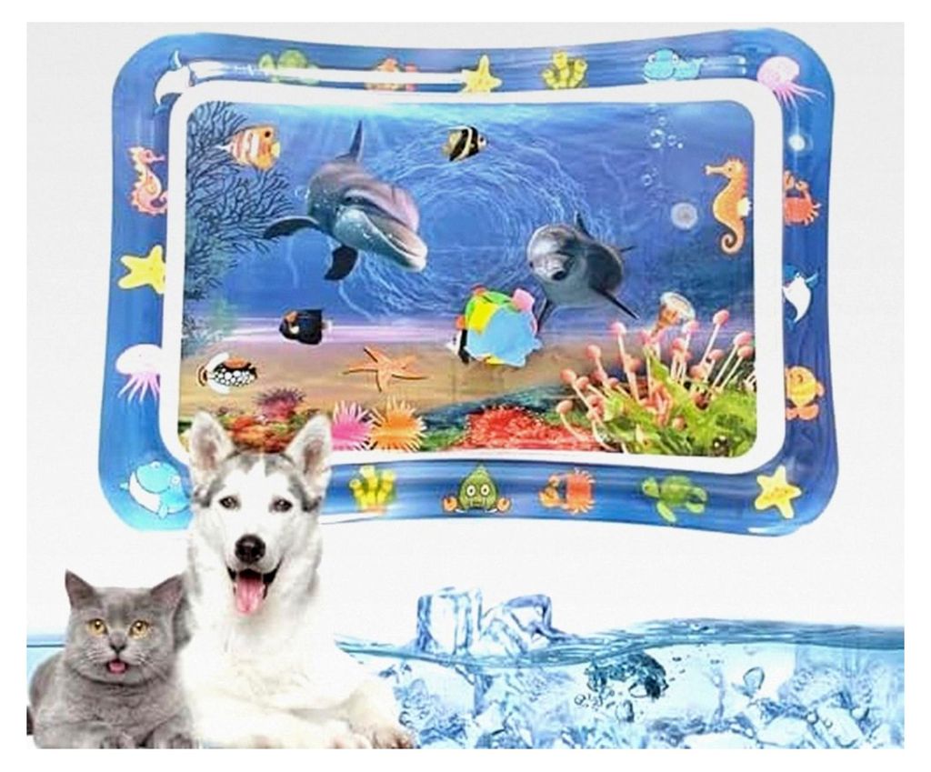 Sensorische Wassermatte für Katzen | Wasserspielmatte für Katzen und Hunde | Interaktives Katzenspielzeug