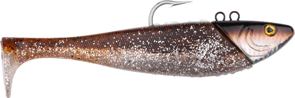 Spro Salty Beast Mega Jig Shad 24cm 470g - 2 Gummiköder + 1 Jigkopf, Farbe:Cod / Dorsch