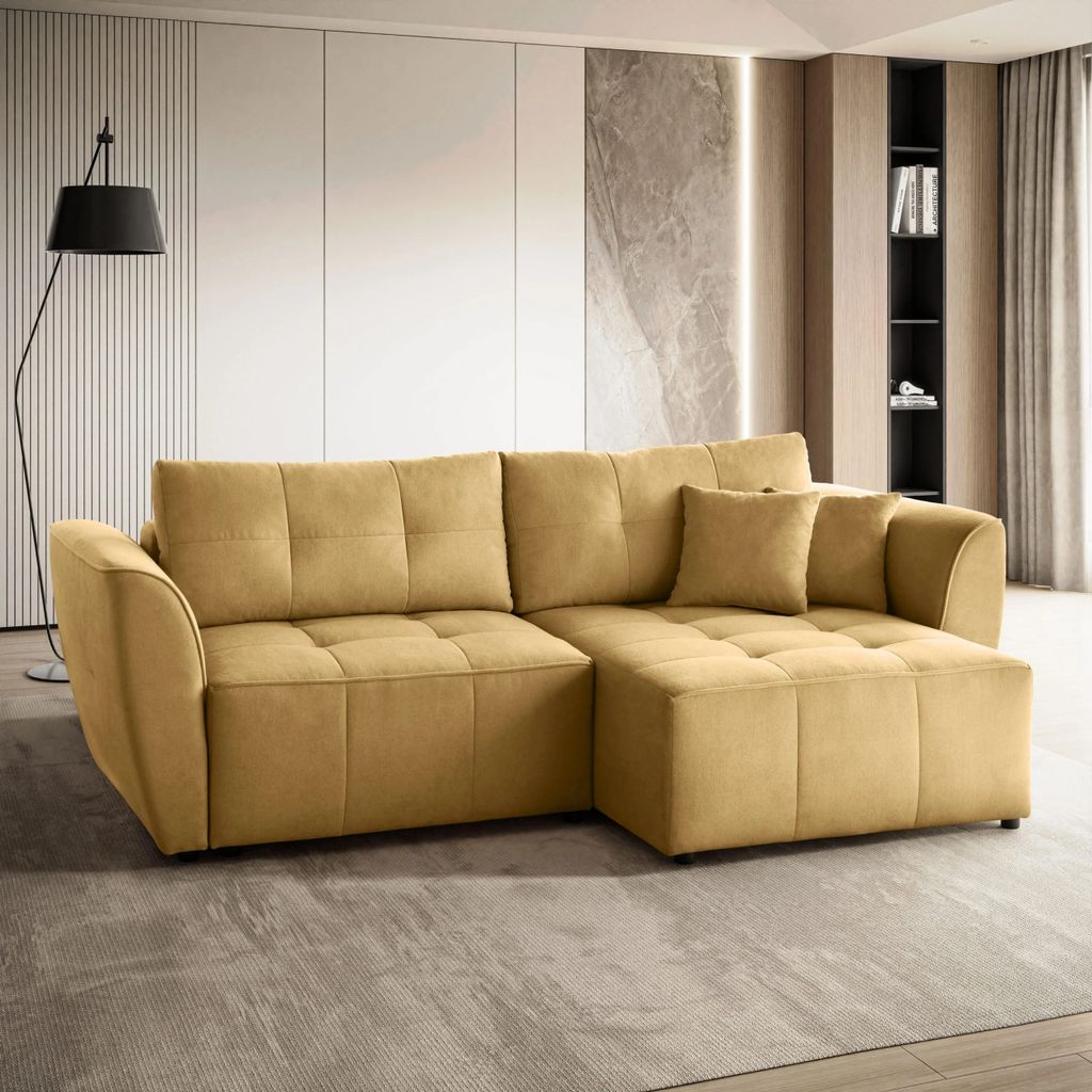 Ecksofa Sehr komfortable, stilvolle, elegante Zimmerecke BAHAMA , B:250/H:70/T:145cm Velo626