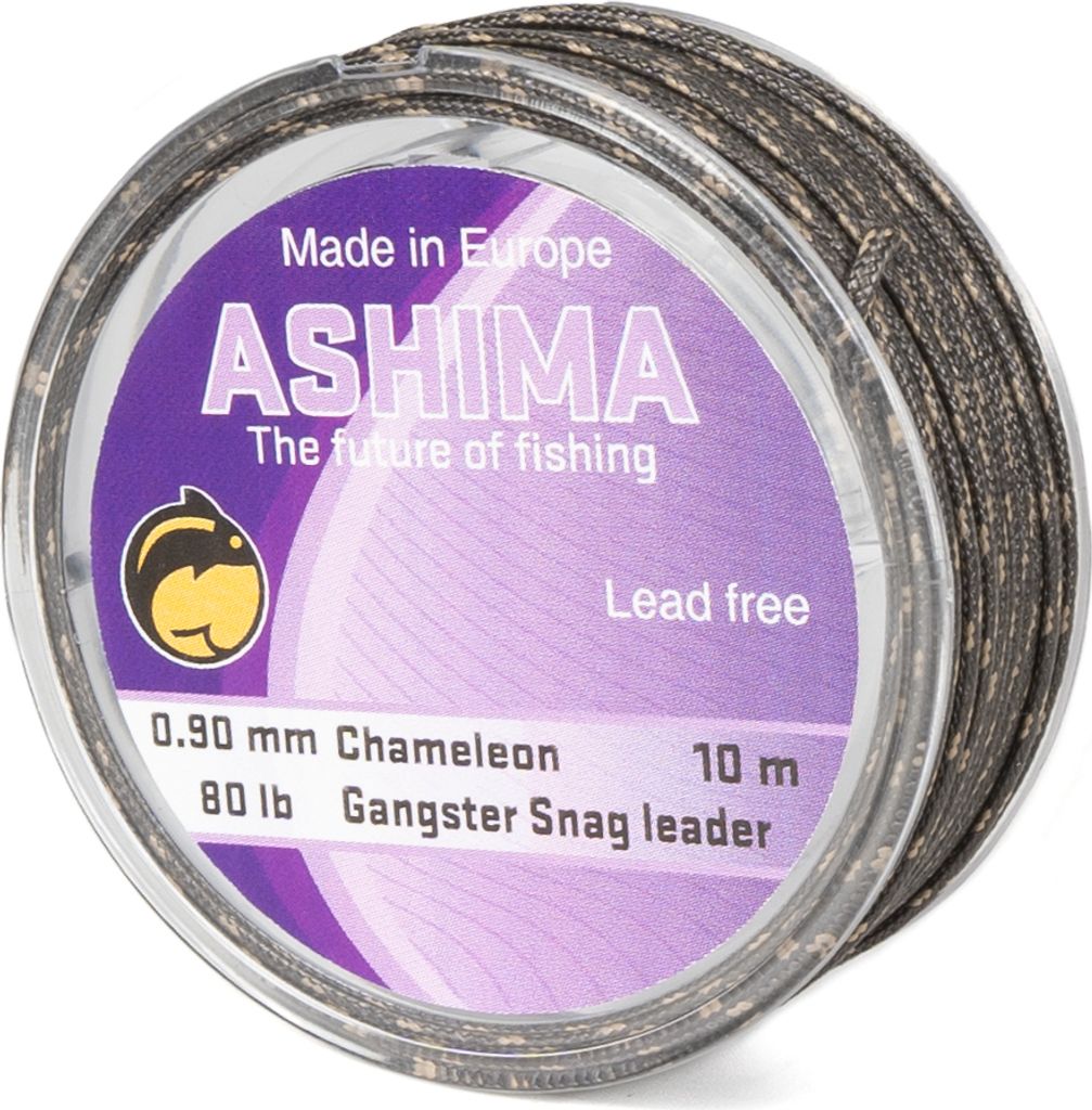 Ashima Köder ohne Bleikern Gangster Snag Vorfach 80lb Camou 10m
