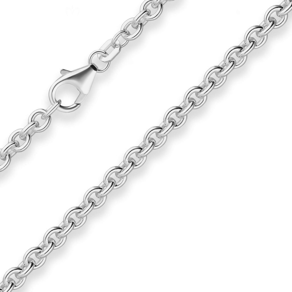 4mm Armband Rund-Ankerkette Silberarmband Armschmuck aus 925 Silber 18cm