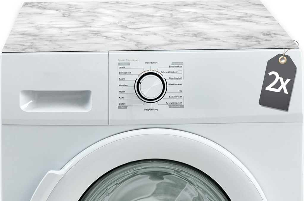 Wasmachineonderzetters, set van 2, stenenlook, marmer, Productafbeelding 