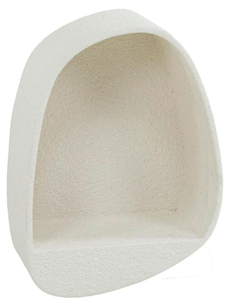 FURNLUX Wandregal Stein Weiss 34cm / Hauptfarbe: Weiß / Abmessungen: 34 x 46 x 21 cm