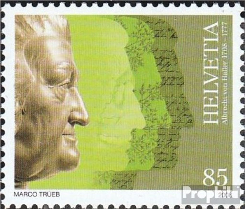 Briefmarken Schweiz 2008 Mi 2055 (kompl.Ausg.) postfrisch Albrecht von Haller