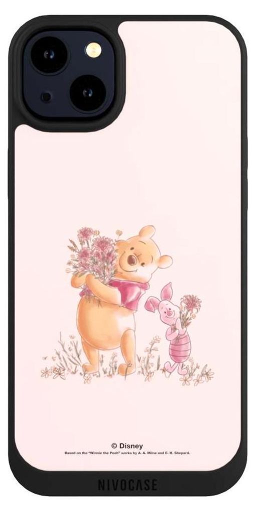NIVOCASE Handyhülle für Apple iPhone 14 Plus Hülle NIVOpure Case Schwarz Disney Offizielles Lizenzprodukt Winnie Puuh Ferkel