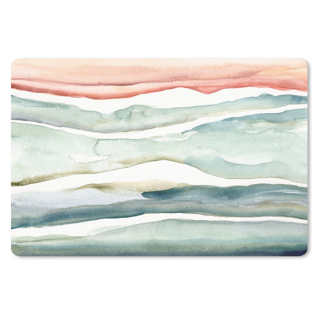MuchoWow Schreibtischunterlage Aquarell - Abstrakt - Malerei 60x40 cm - XXL Mauspad - Großes Mauspad