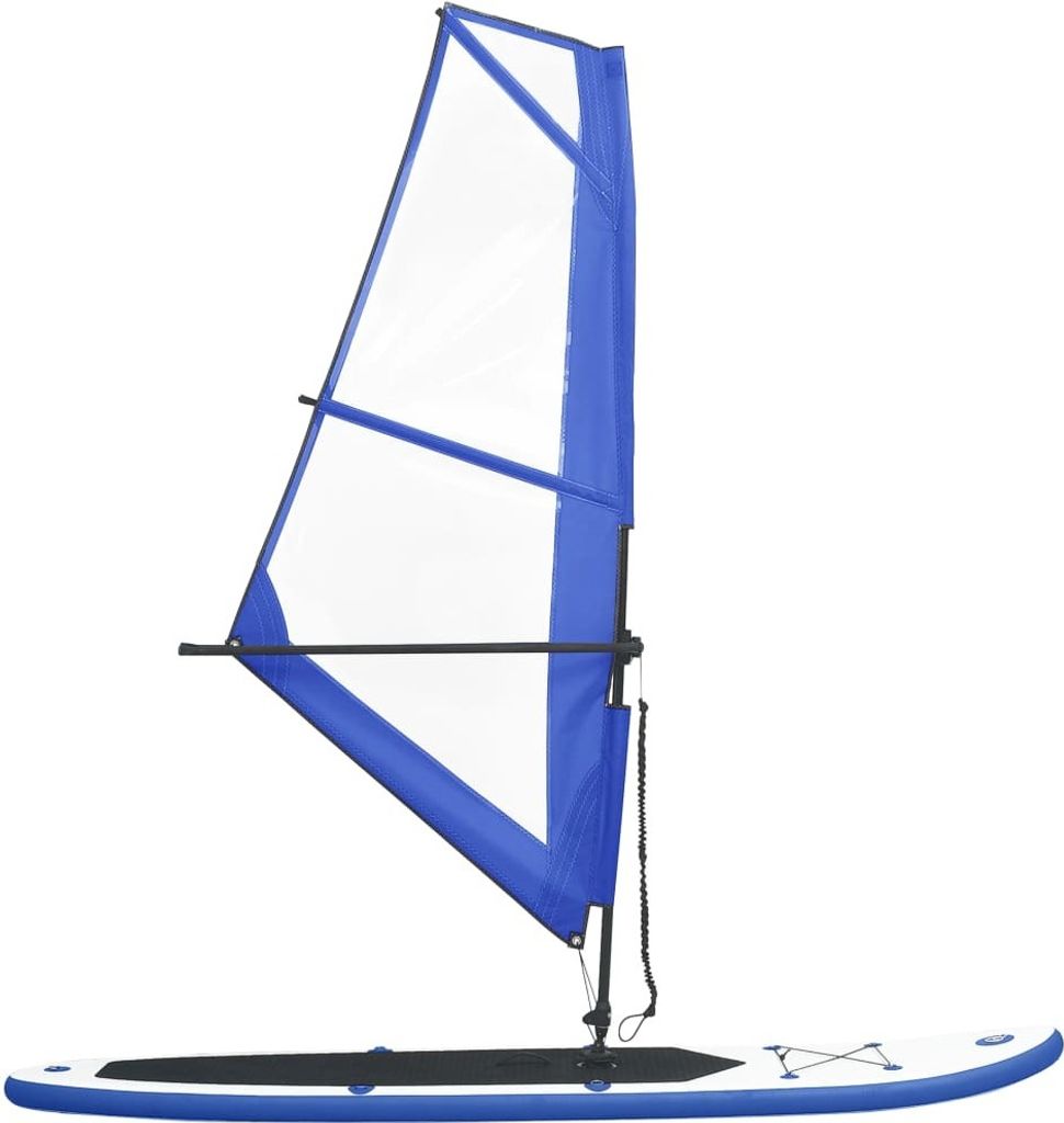 vidaXL Aufblasbares SUP-Board mit Segel Set Blau und Weiß Produktbild 