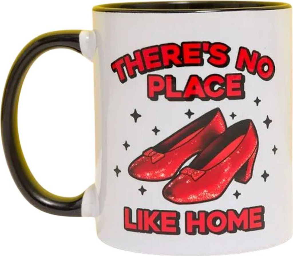 The Wizard Of Oz - "Theres No Place Like Home" Kaffeebecher TT520 (Einheitsgröße) (Weiß/Schwarz)