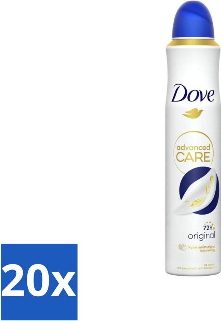 Dove - Deodorant - Spray Advanced Care - Frischer und langanhaltender Schutz - 200 ml - Vorteilspack - 20 Stücke