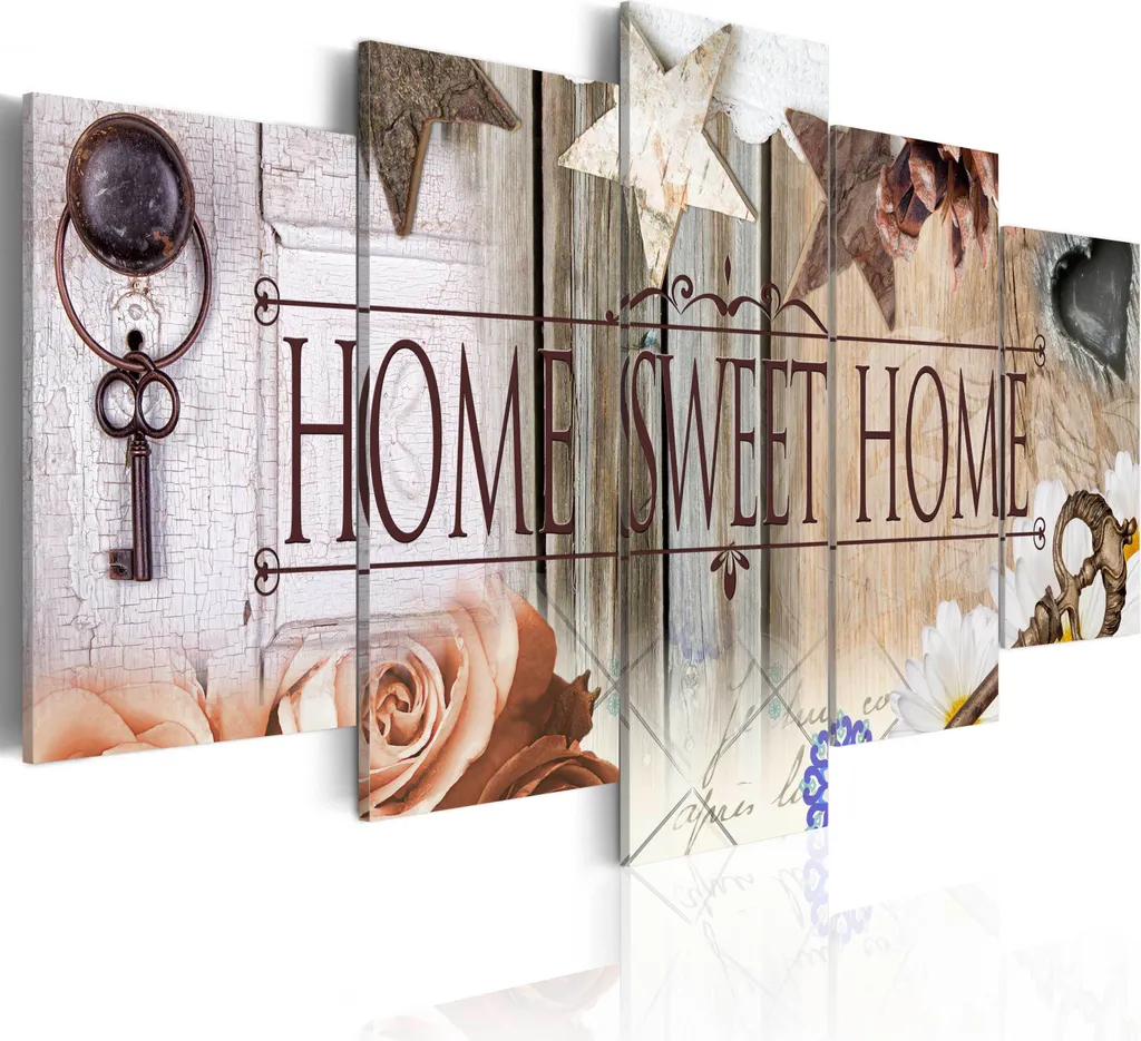 Quadro Moderno 020115-71 100x50 cm 5 Pezzi: Arte su Tessuto non Tessuto