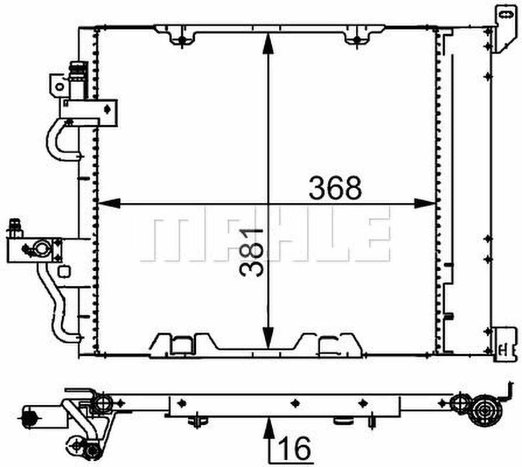 MAHLE AC 376 000S Kondensator Klimaanlage Klimakondensator für OPEL ZAFIRA B (A05) +Trockner
