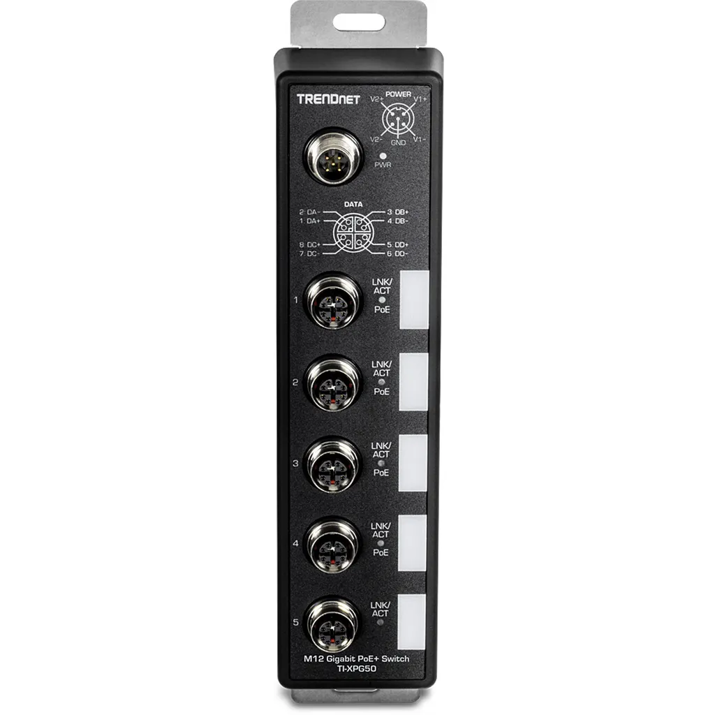 Switch Réseau Industriel Gigabit PoE Trendnet TI-XPG50 Etanche IP67