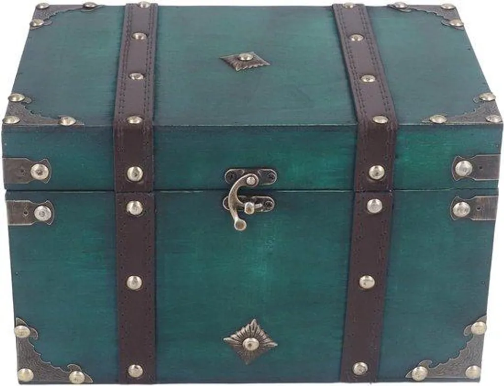 Coffret de rangement vintage avec peinture végétale pour cartes tarot